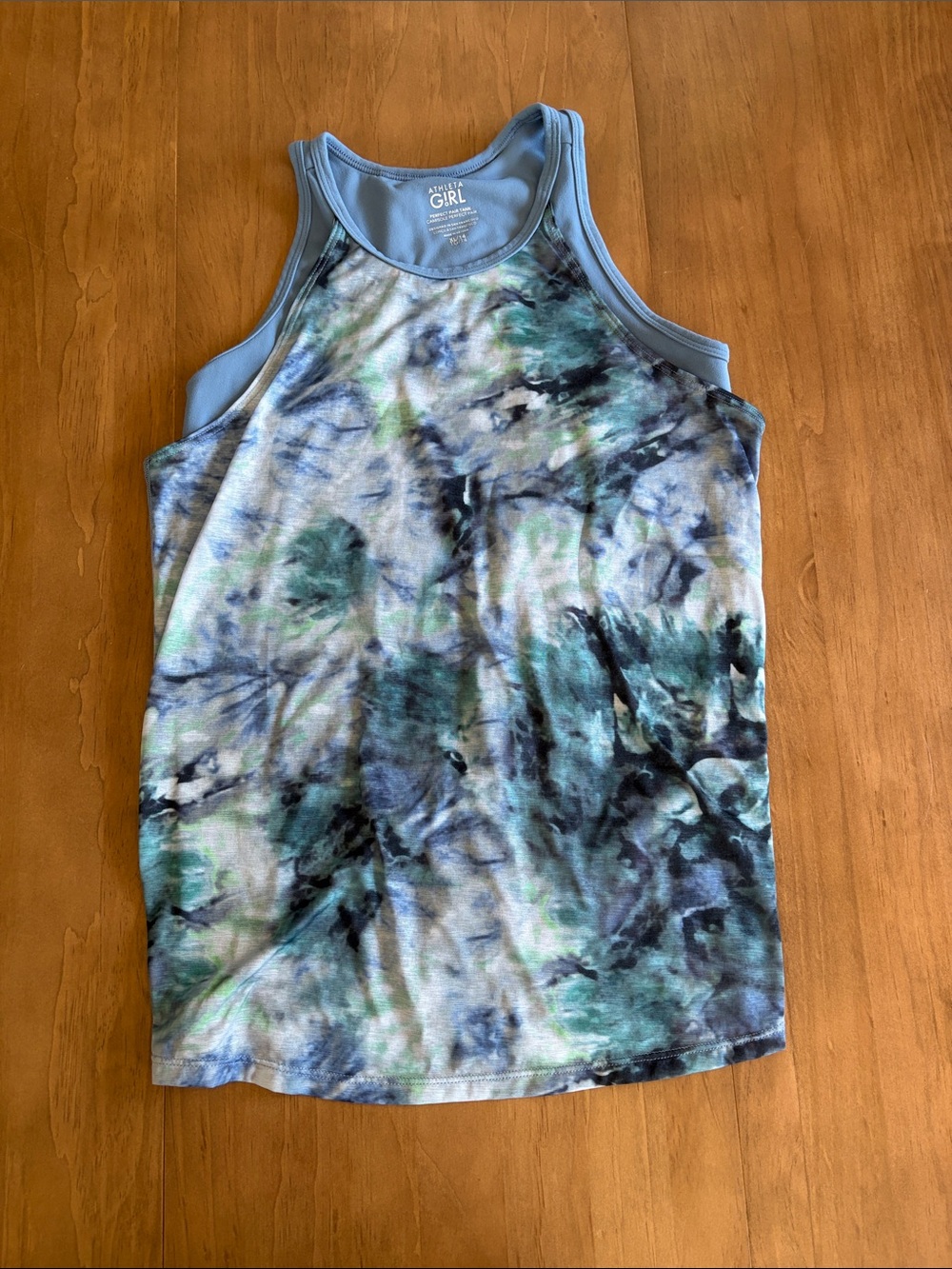 Athleta Girl Blue and Green Perfect Pair Tank Top